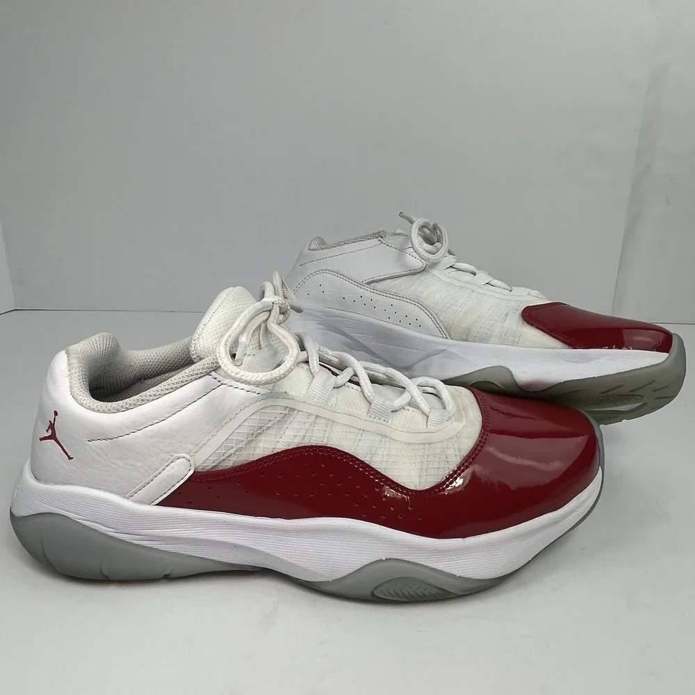 Nike Mens Air Jordan 11 CMFT Low DN4180-116 White Red Sneaker Shoes Size 9.5